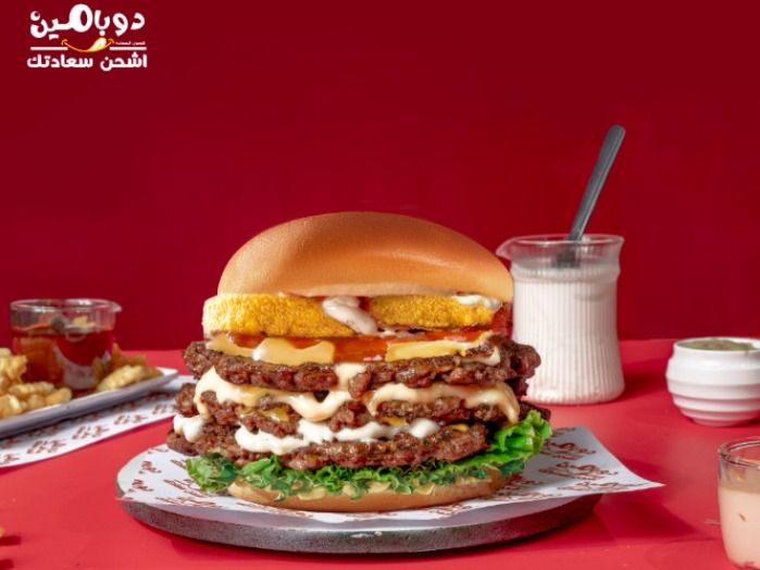 Single Smash Burger Sandwich With Potato Fries