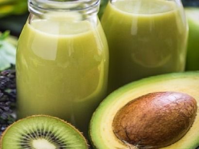 Fresh Avocado With Kiwi Juice