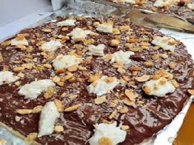 Pie With Cream And Chocolate