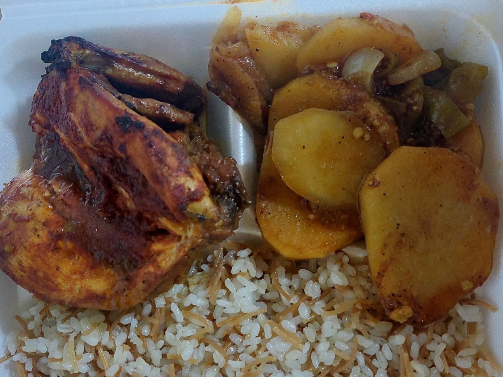 Rosto Chicken Meal With Rice And Fries