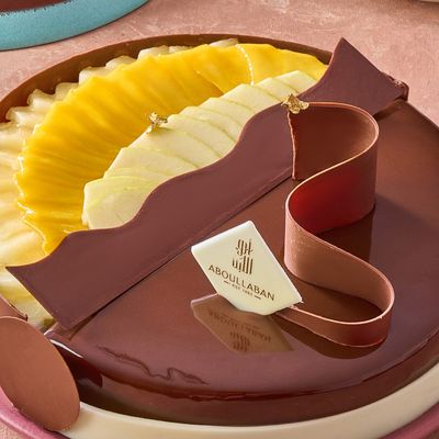 Half Chocolate And Half Fruit Torte