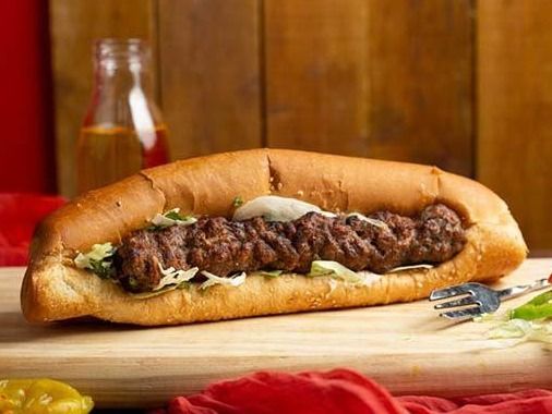 Grilled Kofta Skewer Sandwich