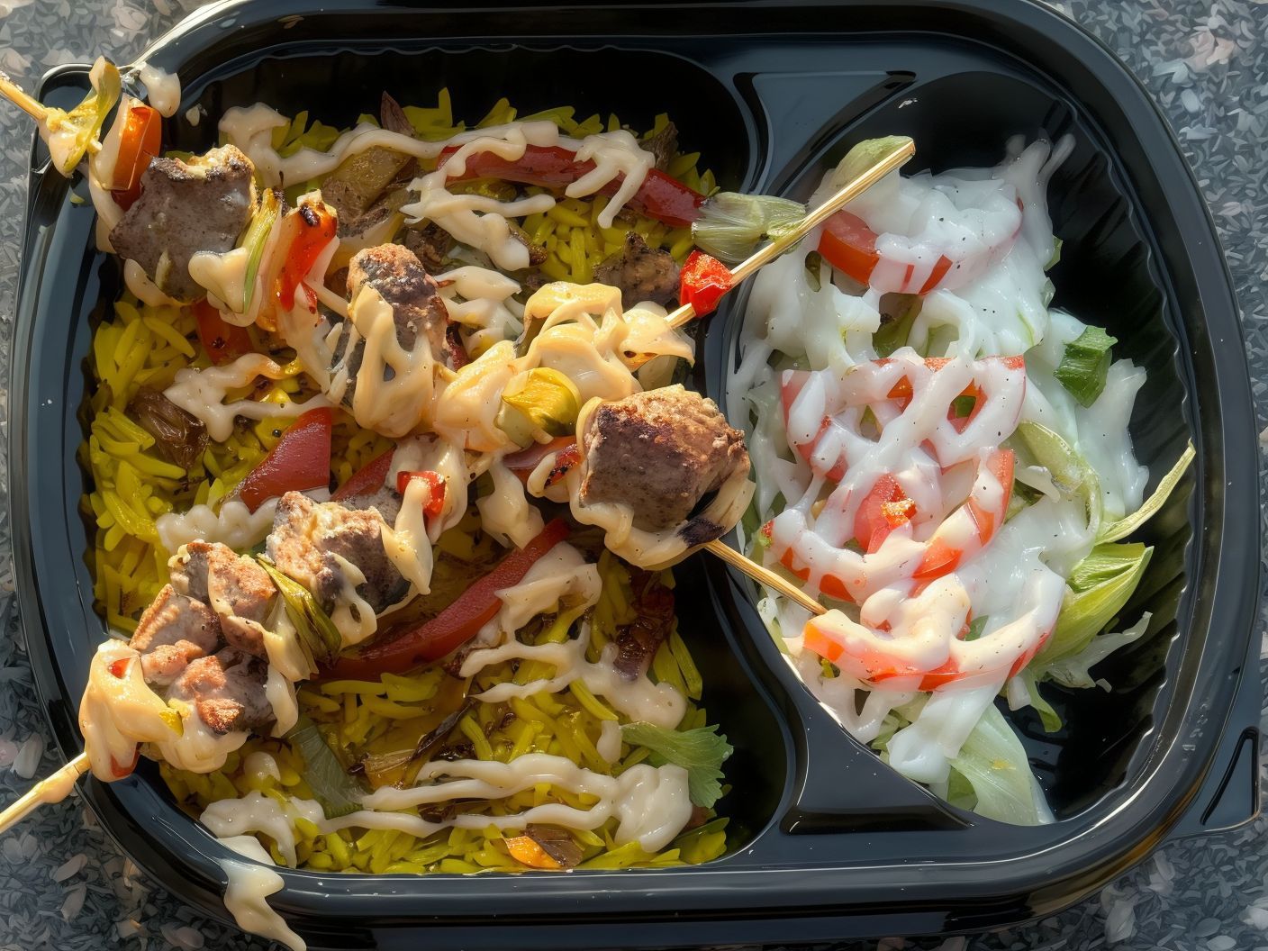 Shish Kabab Grilled With Rice Platter