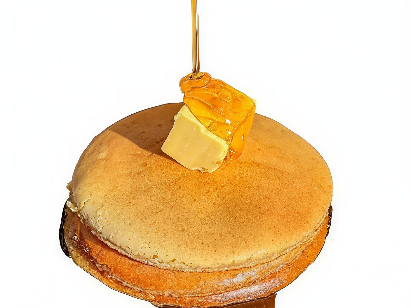 Pancake Layered With Honey And Butter