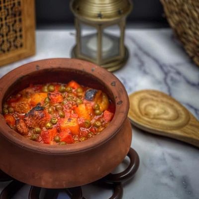 Peas Casserole With Meat