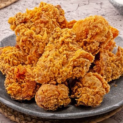 Half Fried Broasted Chicken