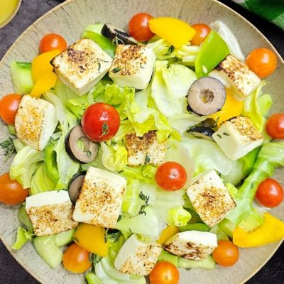 Grilled Hallomi Cheese Salad