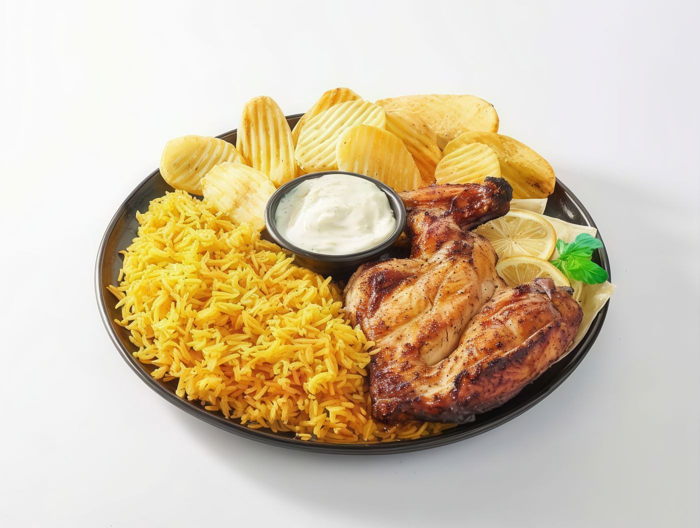 Half A Grilled Chicken On The Syrian Way