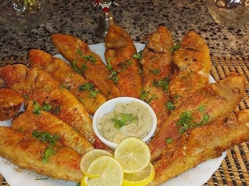 Fried Red Mullet Fish