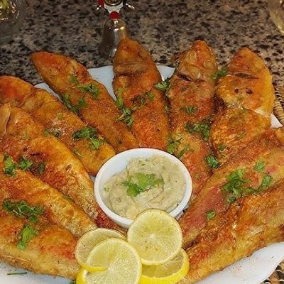 Fried Red Mullet Fish