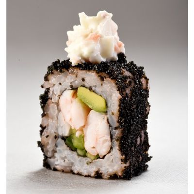 Wasabi Shrimp with Caviar Roll
