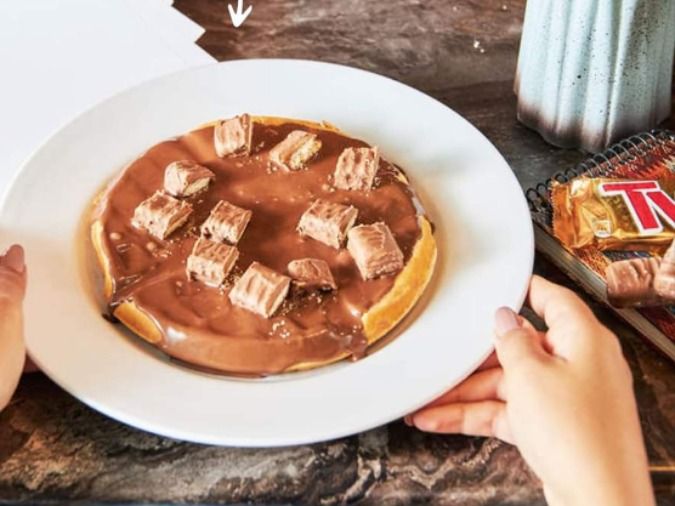 Nutella And Twix Chocolate Waffle