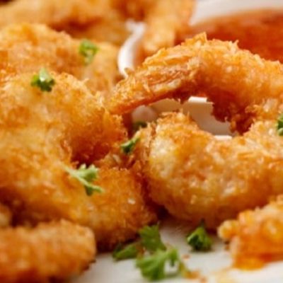 Jumbo Fried Shrimp with Head and Tail