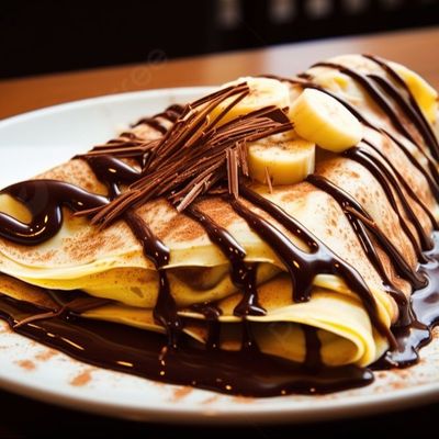 Banana And Chocolate Crepe