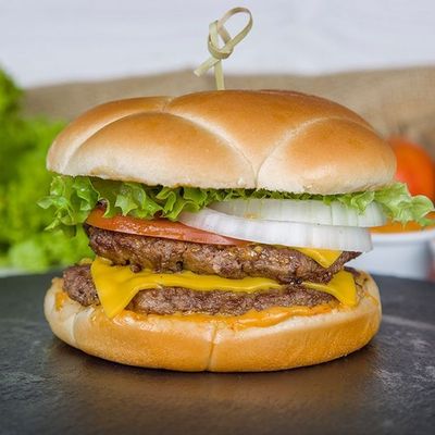 Double Beef Burger With Fries