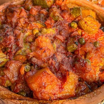 Vegetable tagine with meat