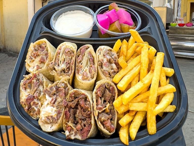 Arabic double Shawerma meal