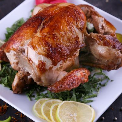 Grilled Chicken On Plain Grill
