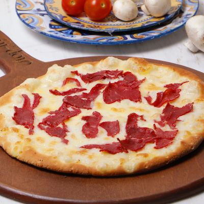 Cheese and pastrami Manoushe