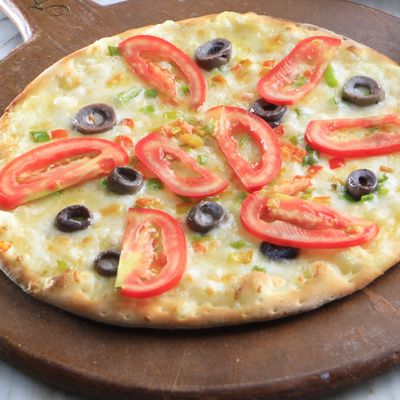 Manoushe with cheese and vegetables