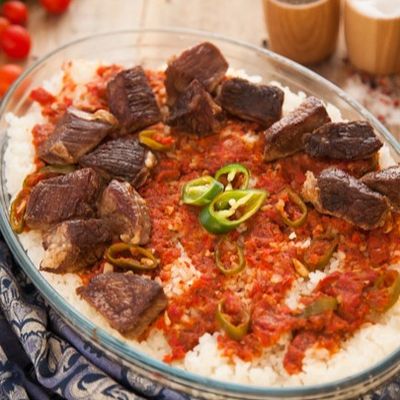 Rice And Meat Fatteh