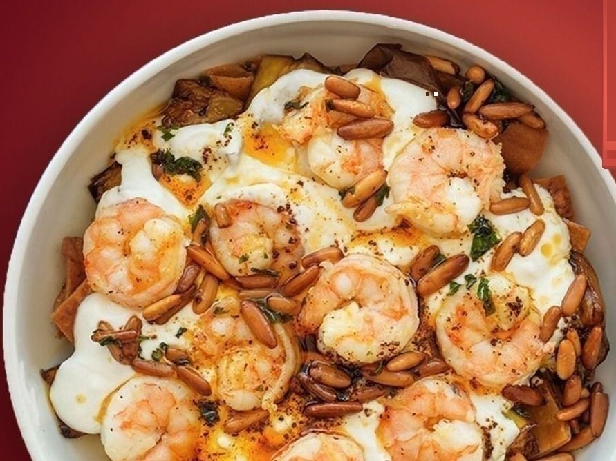 Syrian Shrimp Fatteh