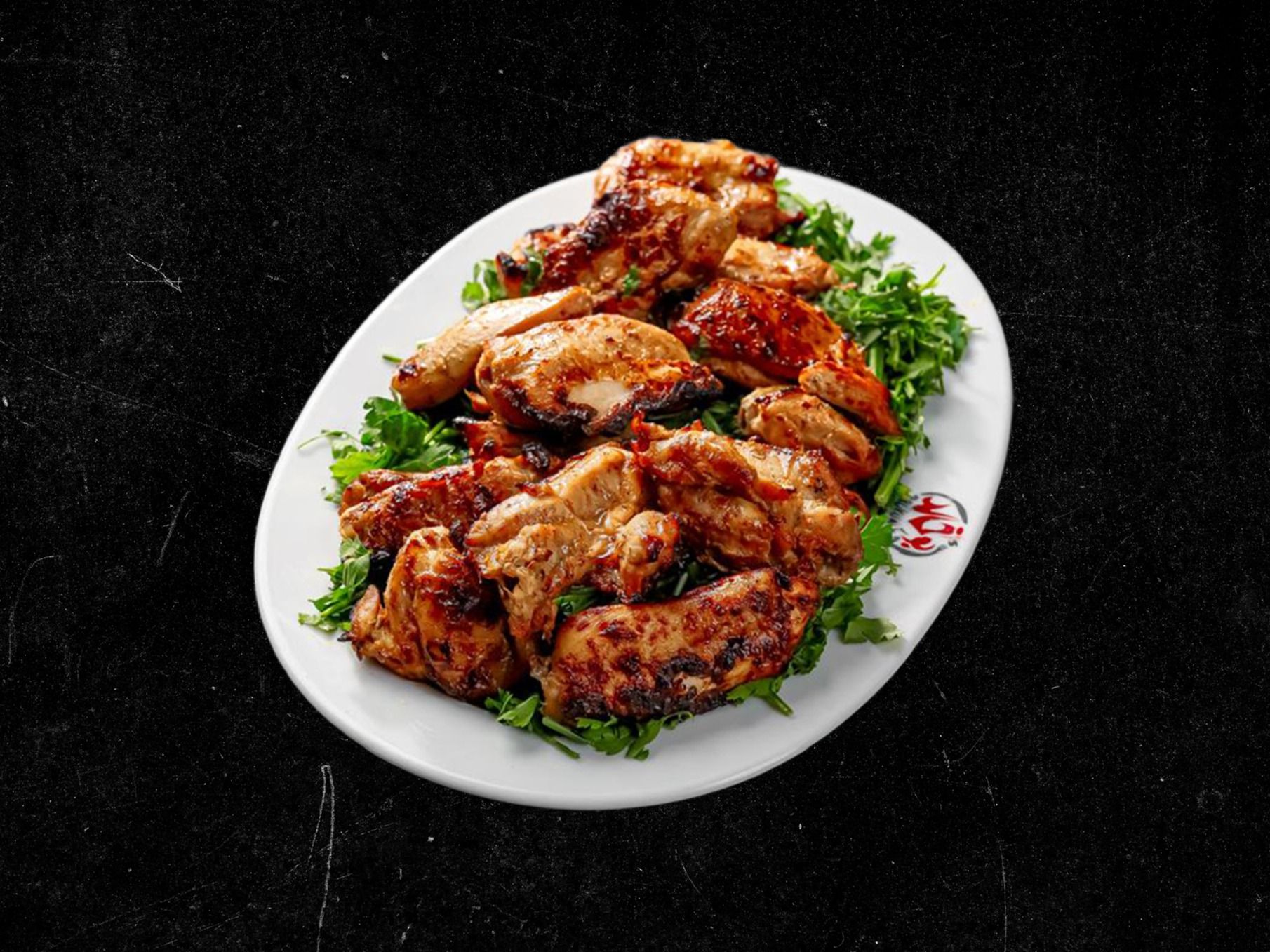 Chicken shish chunks grilled on charcoal