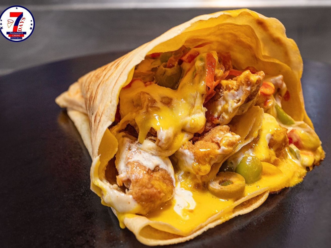 Crispy Crepe With Cheetos Saucee