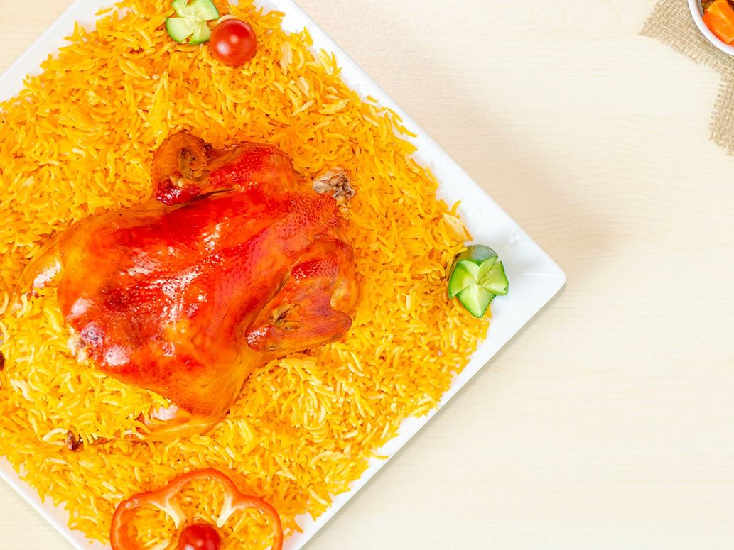 Whole Mandi Chicken On 2 Rice