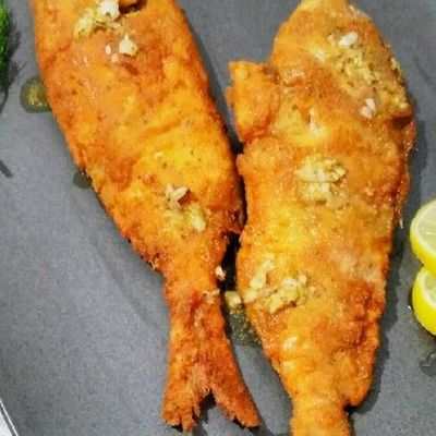 Fried local Swiss coral fish