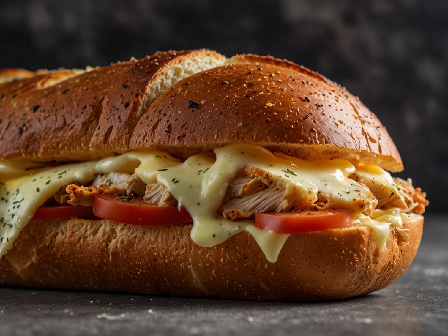 Chicken Pane With Cheese sandwich
