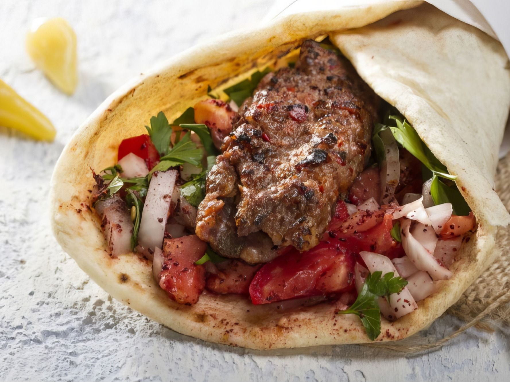 Syrian Grilled Kofta Sandwich