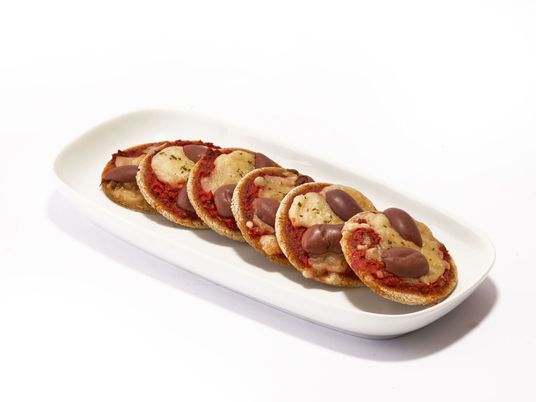 Oatmeal pizza bites are served frozen only.