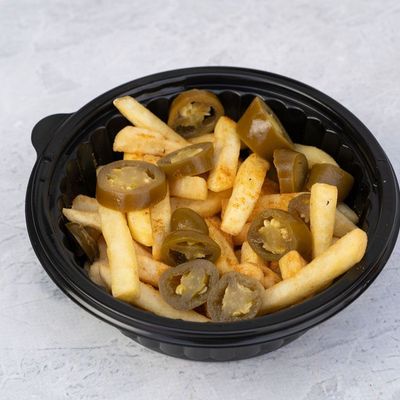 French Fries Dish With Jalapeno Cheddar Sauce