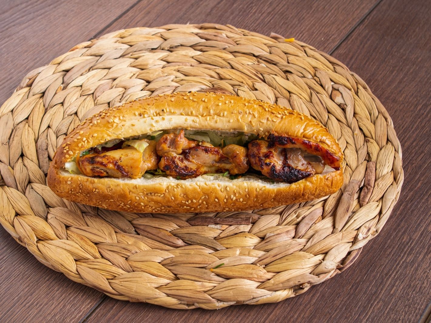 Charcoal Grilled Shish Tawook Sandwich
