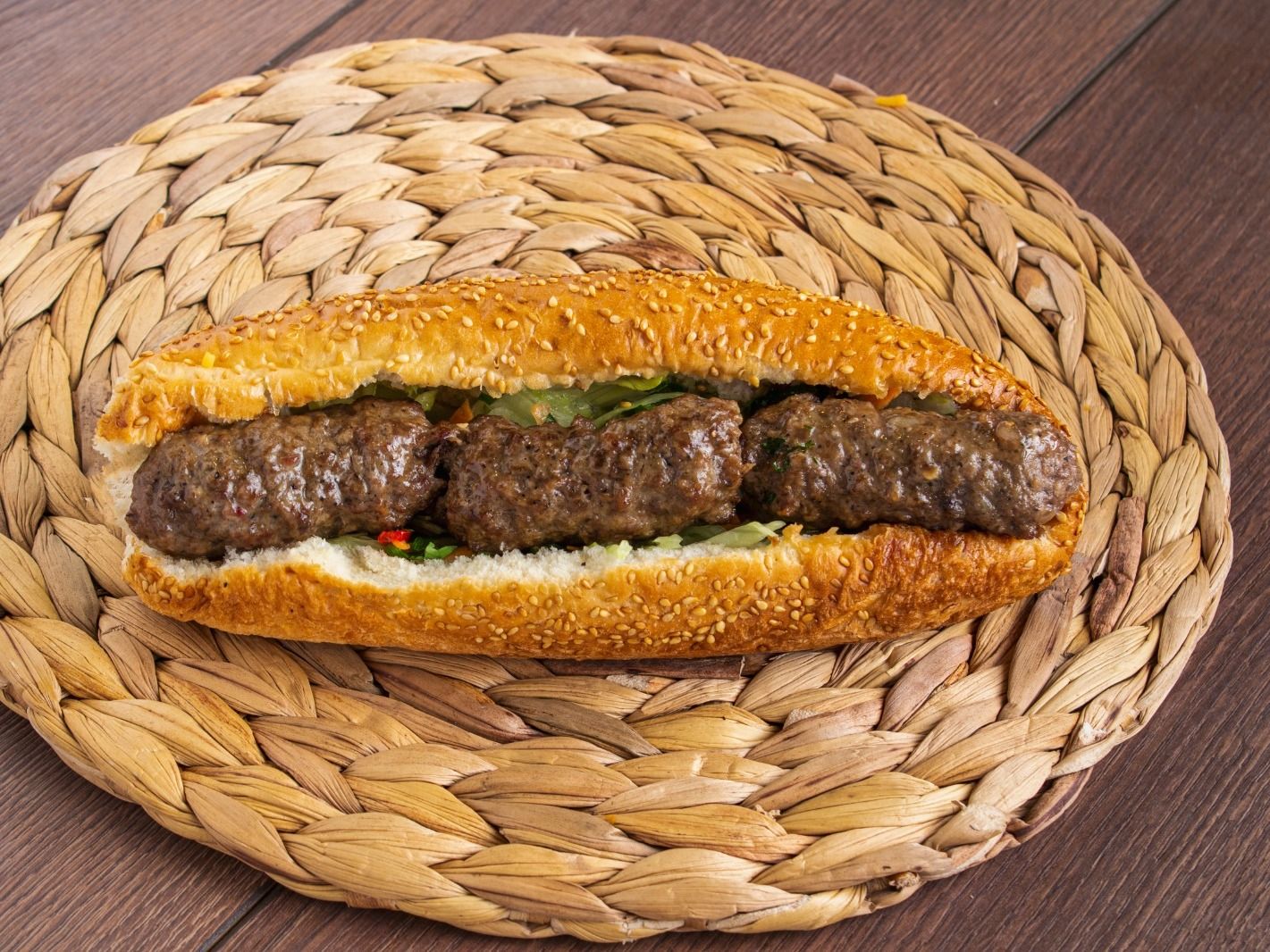 Kofta On Charcoal Sandwich