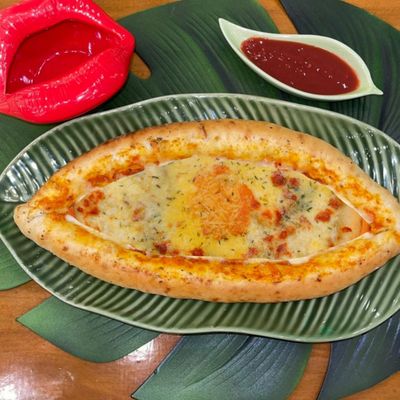 Cheesy Roller Coaster Pide with Turkey
