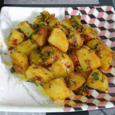 A box of pickled potatoes