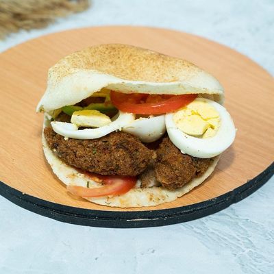 Taamia on Eggs sandwich