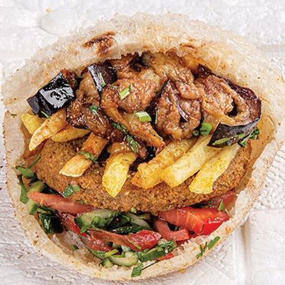 Taamia on Eggplant Sandwich