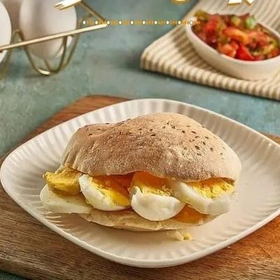 Boiled Eggs with Butter Sandwich
