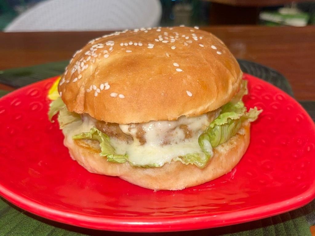 Crispy Chicken Fiesta Burger With Cheese