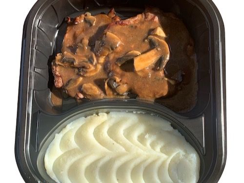 Meat Picata Mushroom Sauce Meal