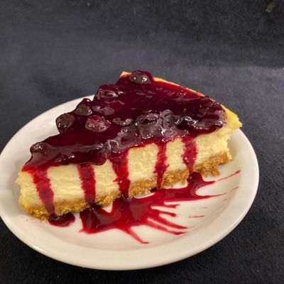 Slice Cheesecake Blueberry