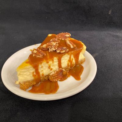 Slice Cheesecake Caramel Pecan