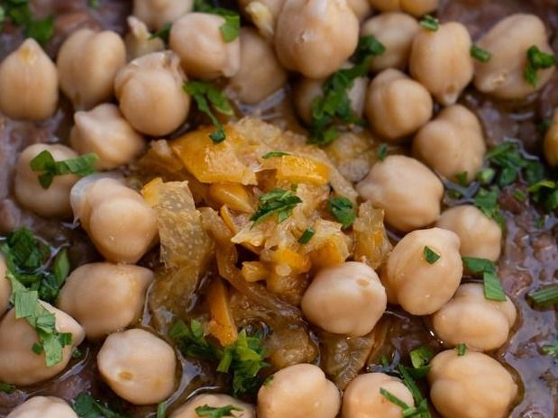 Foul Hummus With Pickled Lemons with Safflower Tajeen