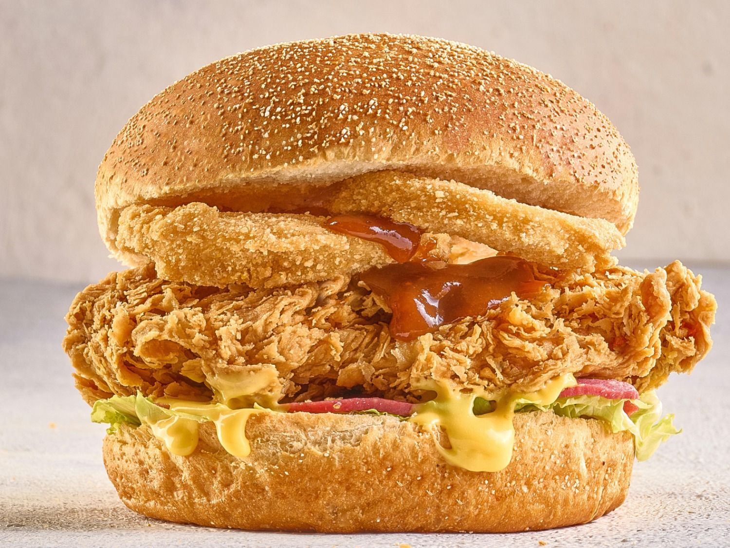 Fried Chicken Bbq Burger