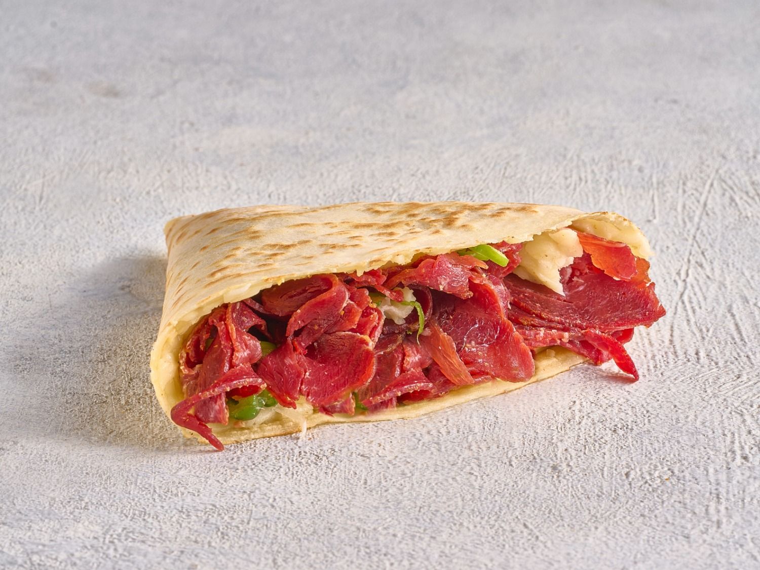 Pastrami With Mix Cheese Crepe