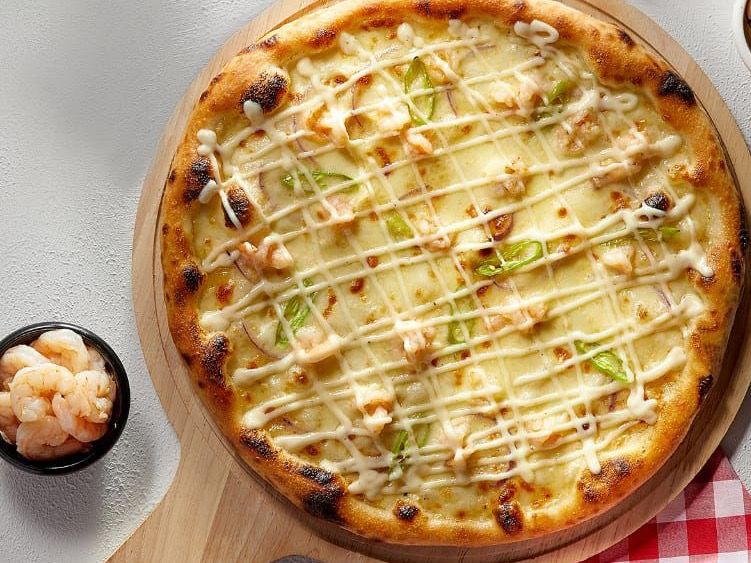 Grilled Shrimps Pizza