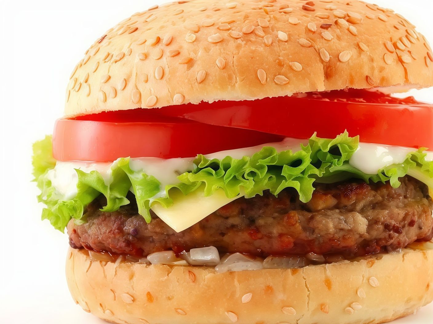 Jumbo Beef Burger With Cheese Sandwich